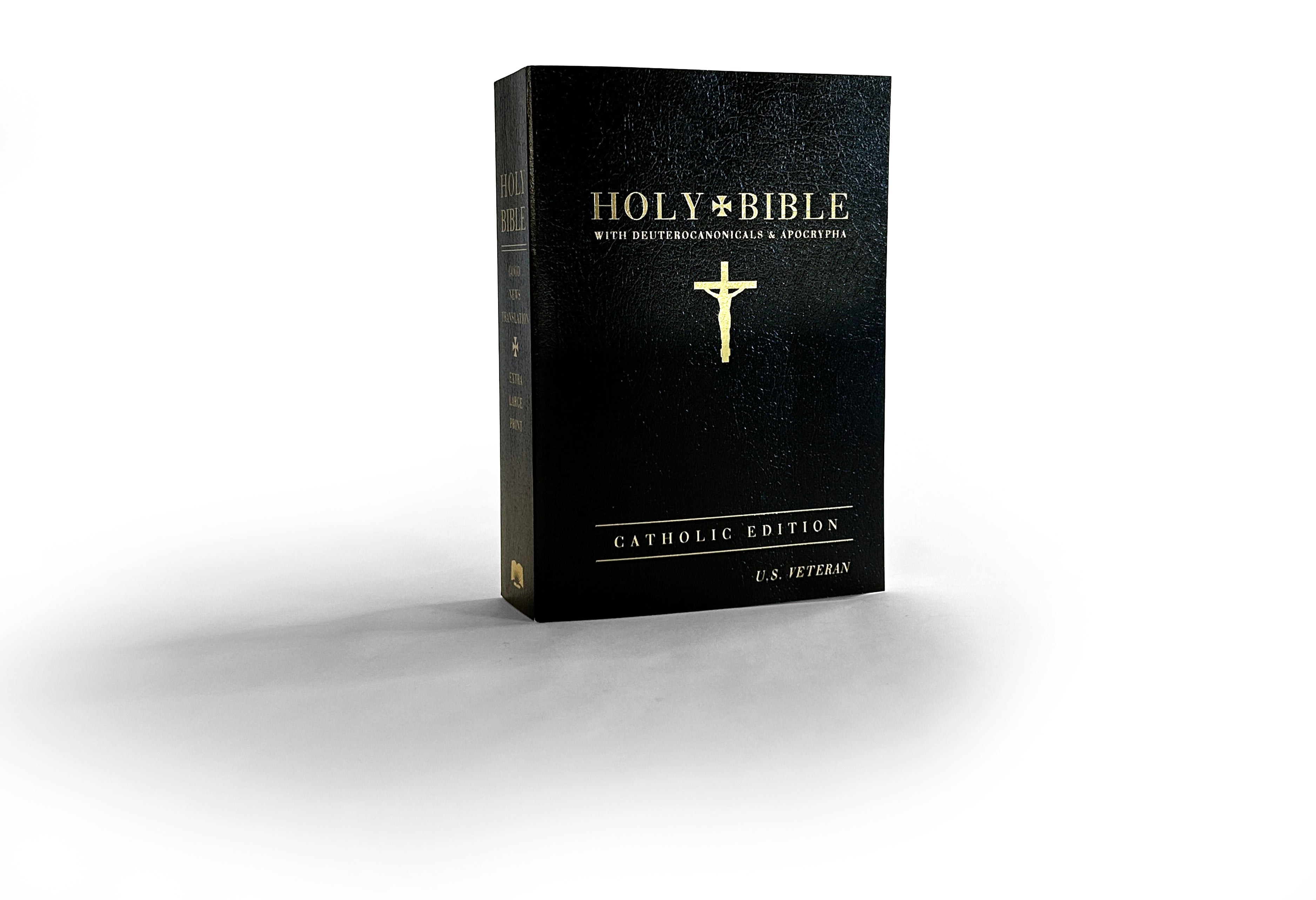 Veteran Bible Catholic - Black (Large Print)