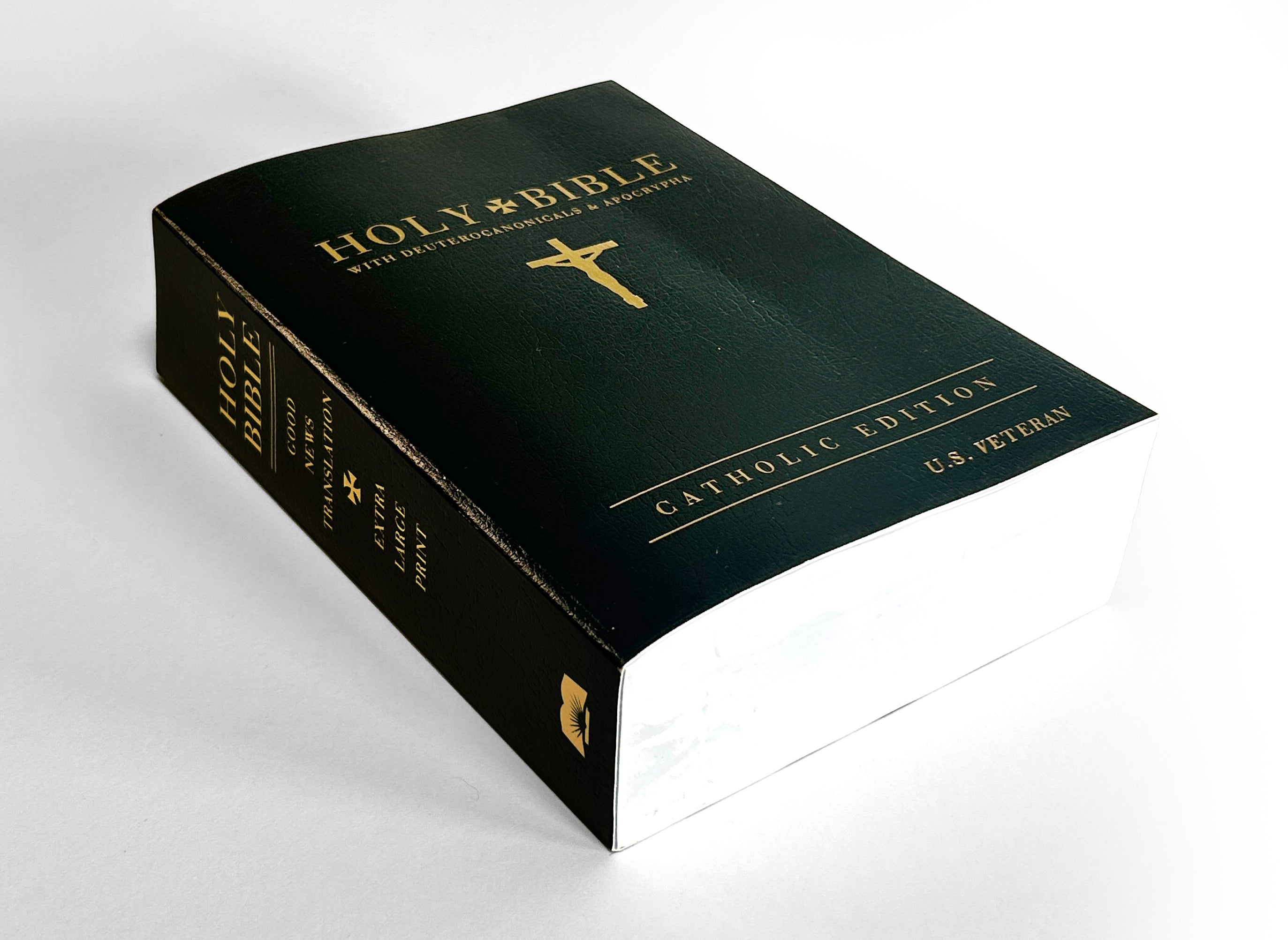 Veteran Bible Catholic - Black (Large Print)