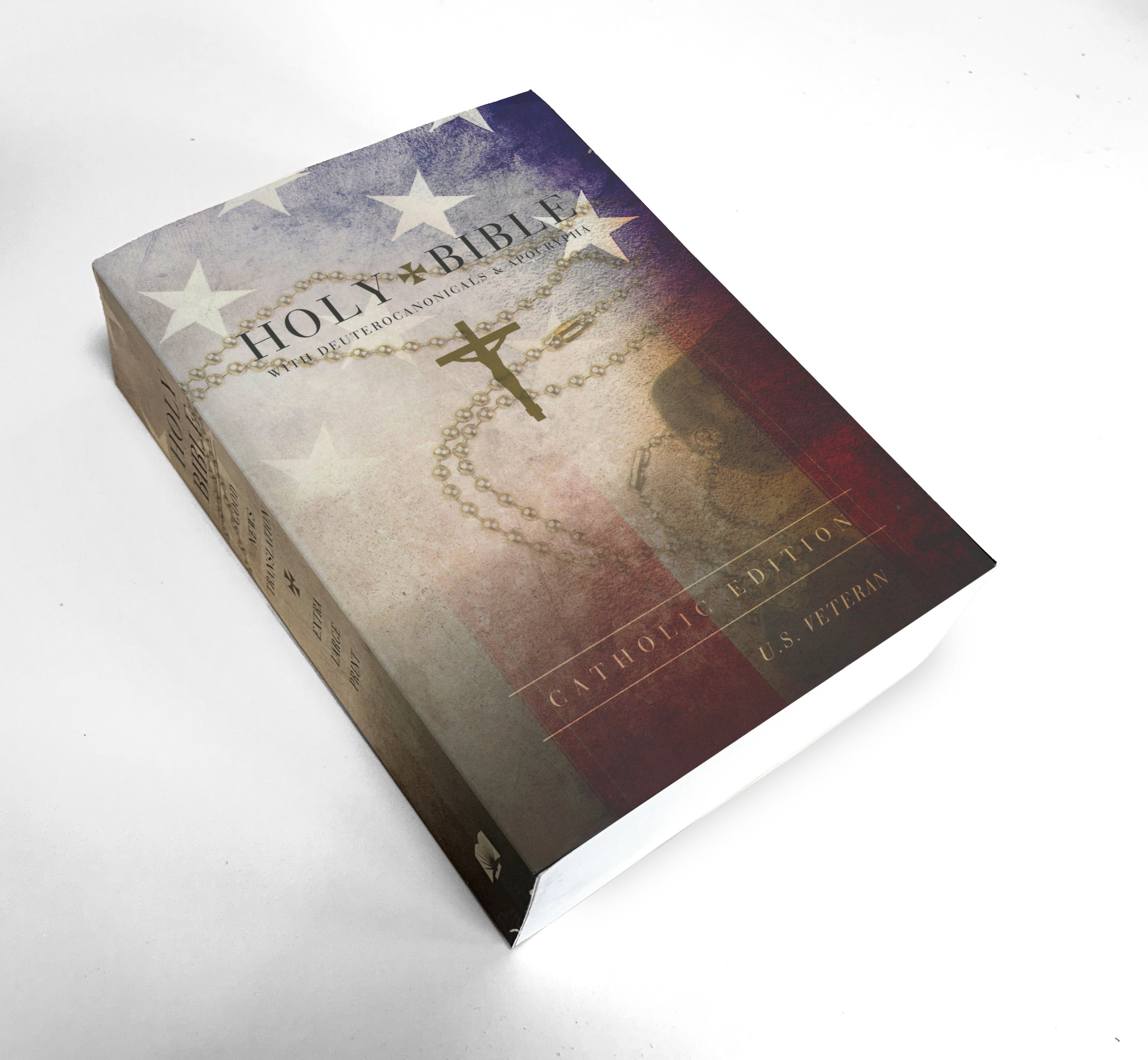 Veteran Bible Catholic - Flag (Large Print)