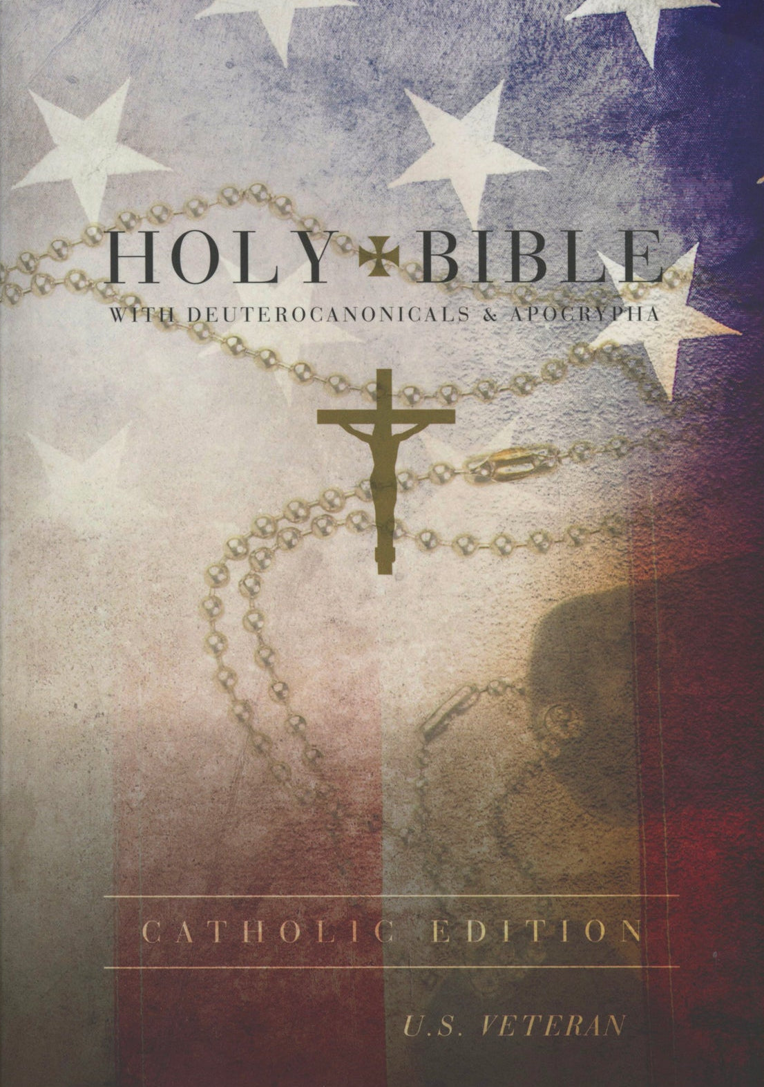 Veteran Bible Catholic - Flag (Large Print)